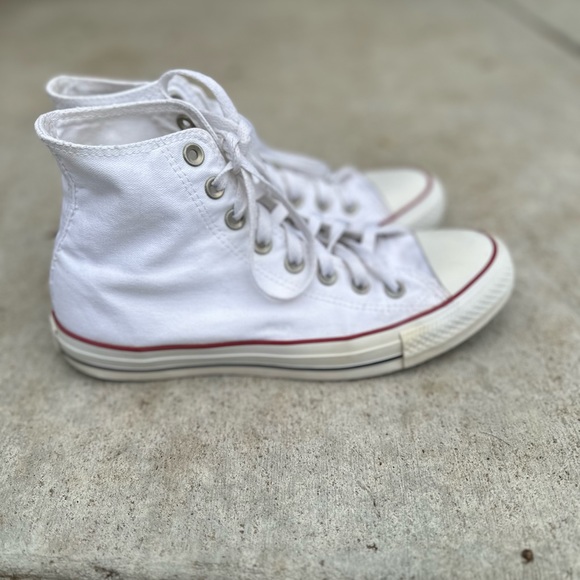High Top White Converse - Picture 3 of 10